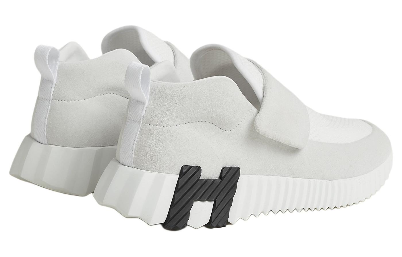 Женские кеды H Low-Top Casual бело-серые HERMES — фото 4