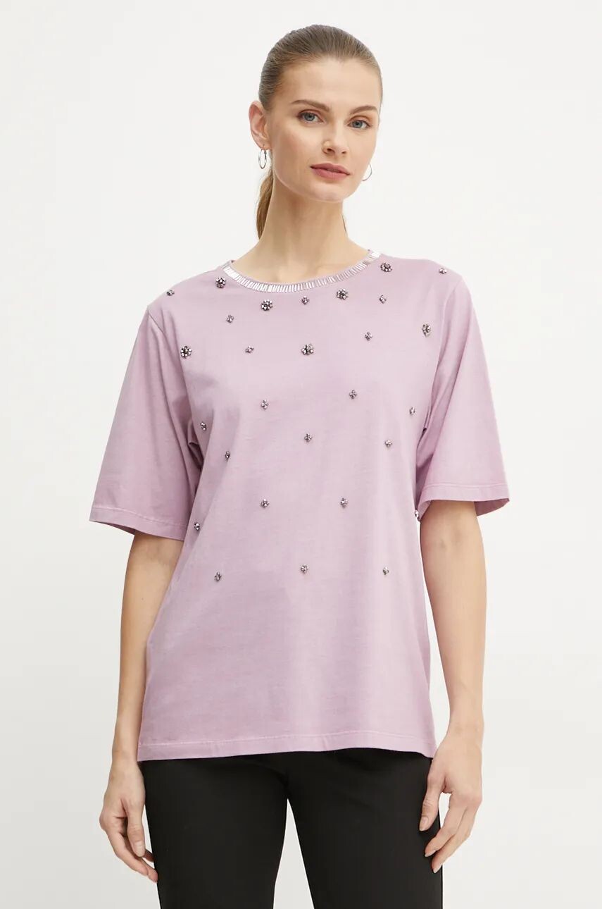 

Футболка Pinko из хлопка, розовый