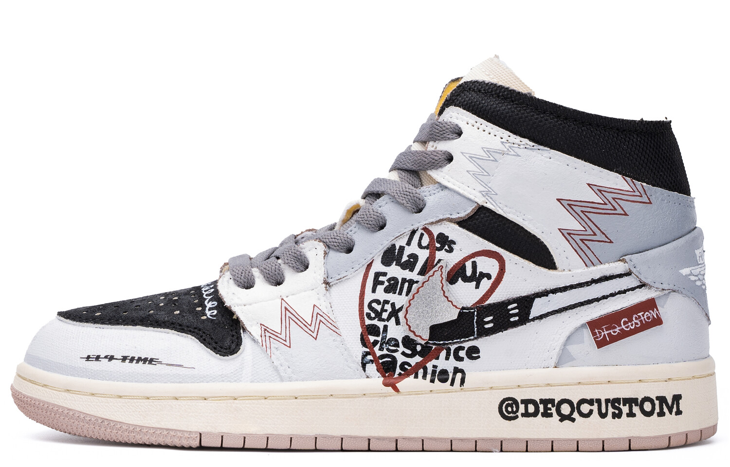

Кроссовки Air Jordan 1 Vintage Basketball Shoes Women's Mid-top Grey/white, светло-серый