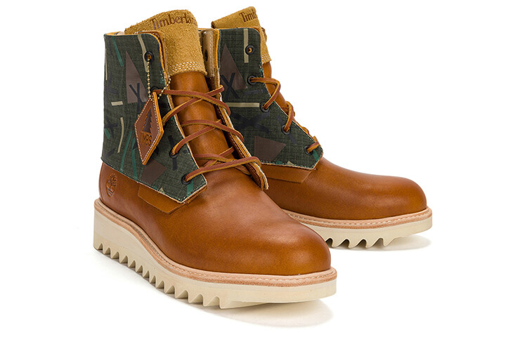 Ботинки мужские Timberland Future73 с принтом, коричневый/зеленый — фото 4