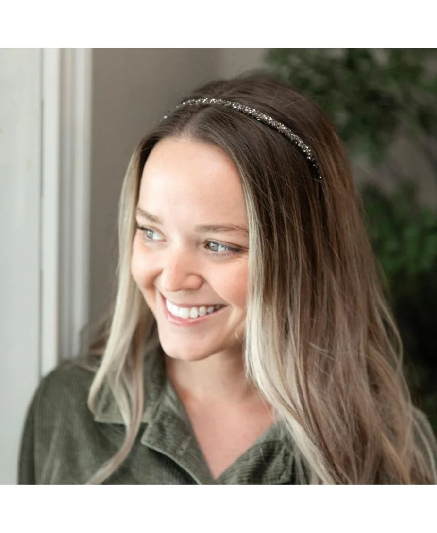 Headbands of Hope Тонкая повязка на голову "Все, что блестит" - черная — фото 4
