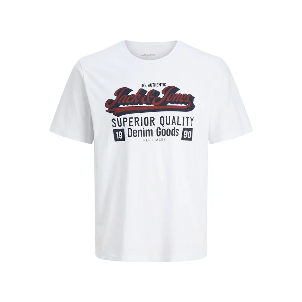 

Футболка с коротким рукавом Jack & Jones Logo 2Col Plus Size, белый