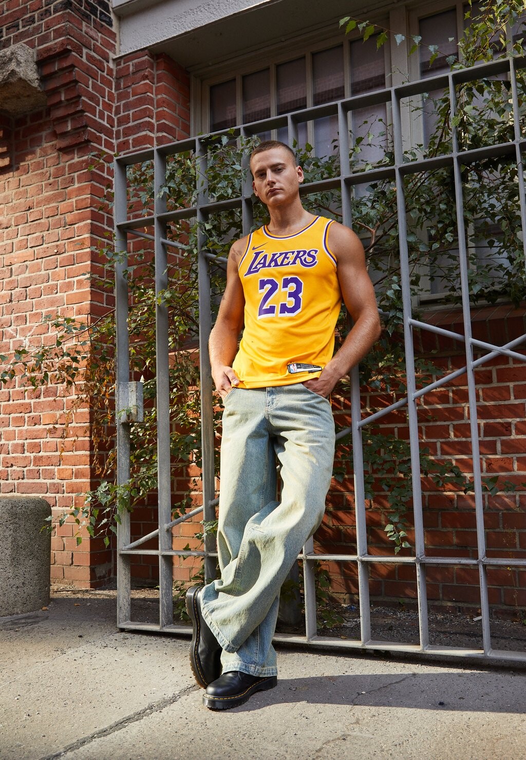 майка НБА Los Angeles Lakers Lebron James Lal Nike, цвет amarillo — фото 2