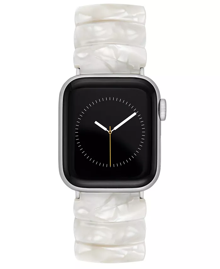 

Женский расширяющийся браслет из мраморного ацетата цвета слоновой кости, совместимый с Apple Watch 42 мм (только Series 1-3) и 44/45/46/49 мм (Ultra и Ultra 2) Anne Klein