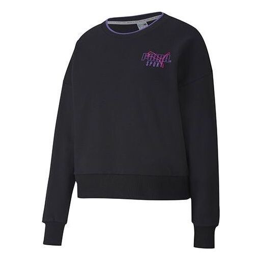 

Свитер sport crew sweater 'black purple' Puma, черный