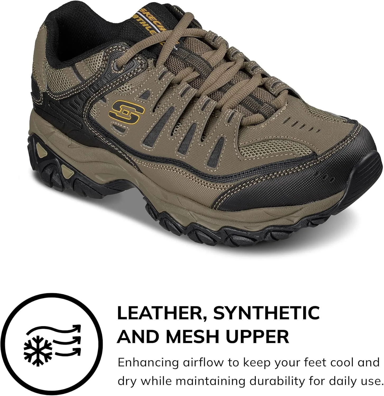 Мужские кроссовки Skechers Sport Afterburn Memory Foam Lace, черный — фото 3