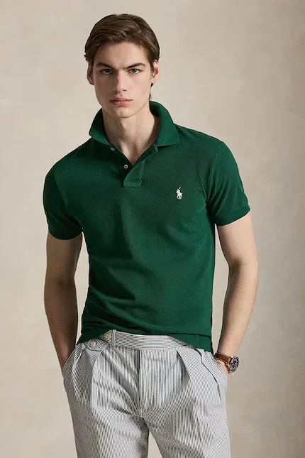 Поло мужское хлопковое Polo Ralph Lauren, зеленый