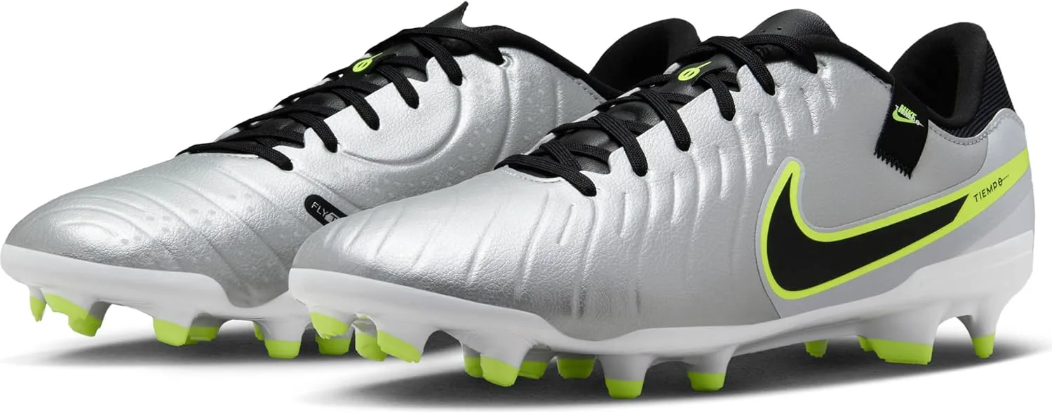 Футбольные бутсы Nike Legend 10 Academy Fg/MG для мужчин, металлик серебристый — фото 2