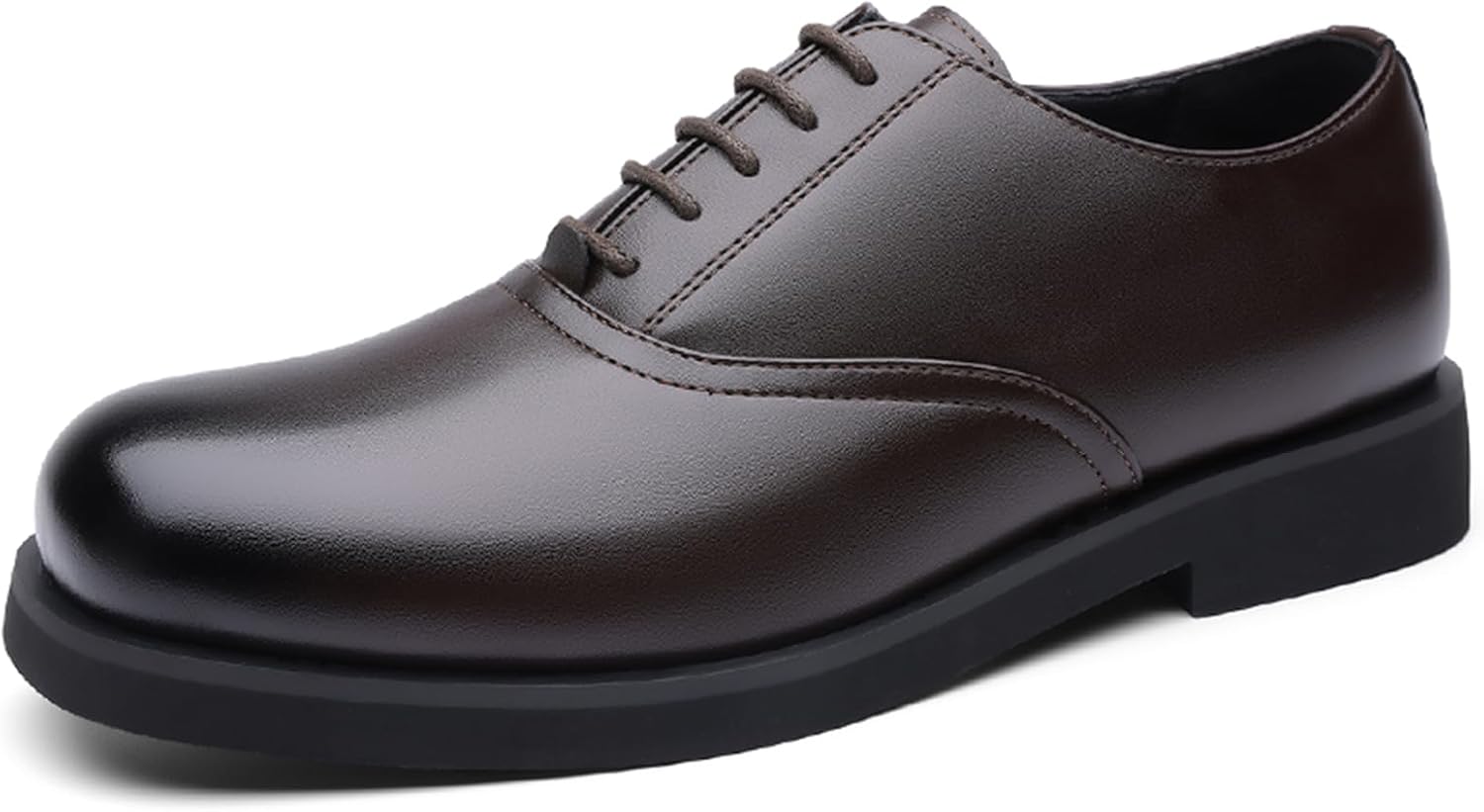 

Мужские классические оксфорды с квадратным носком, кожаные с шнуровкой, деловые формальные дерби для мужчин Abborora, коричневый