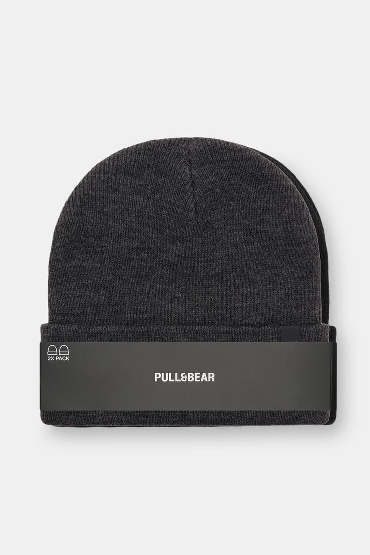 

Упаковка из 2 шапок Pull And Bear, черный
