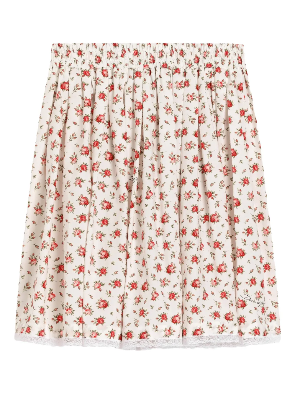 Юбка с цветочным принтом Dolce & Gabbana Kids, бежевый — фото 2