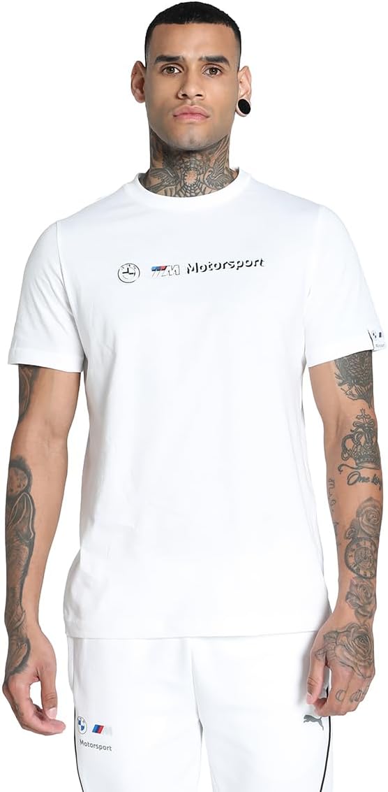

Мужская футболка PUMA с логотипом BMW MMS и коротким рукавом (627468), белый