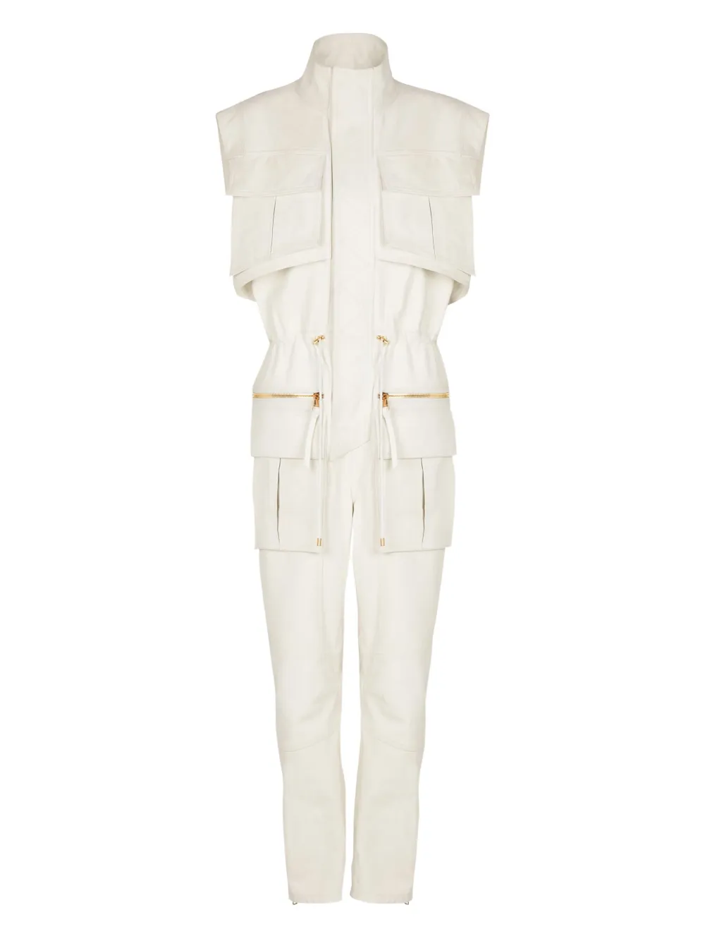 

Комбинезон без рукавов BALMAIN, белый