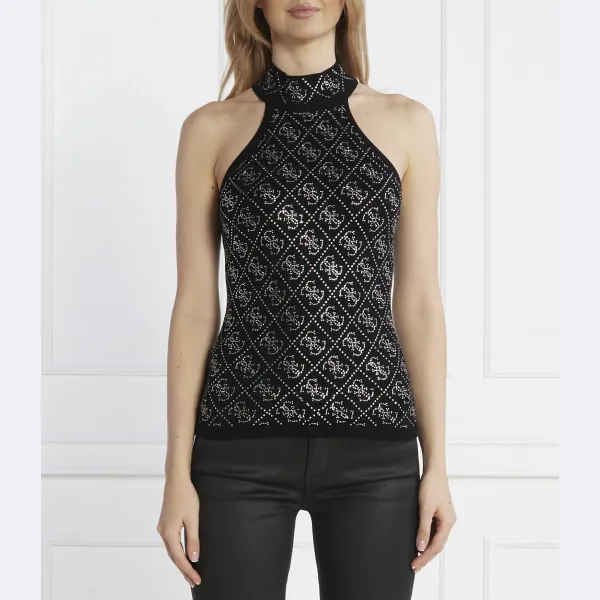

Топ стандартного кроя Guess, черный