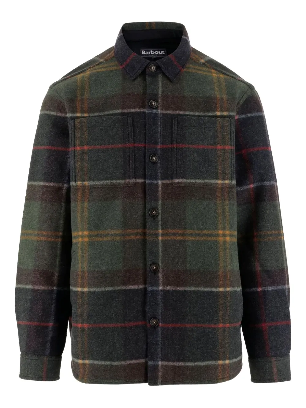 

Куртка-рубашка в клетку Barbour, серый