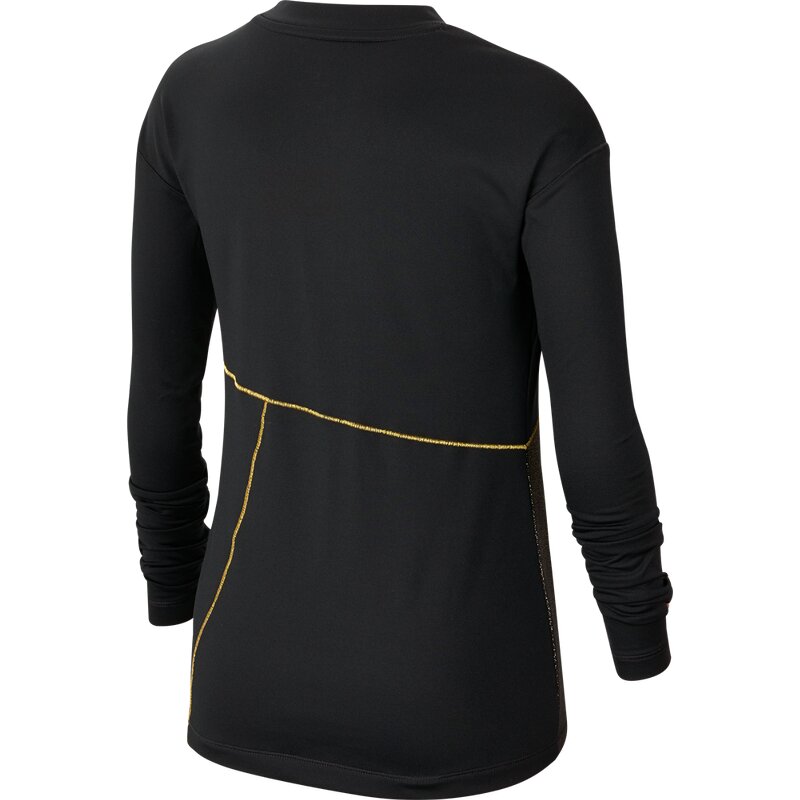 Футболка для тренировок с длинными рукавами для девочек "Nike Pro Warm" Nike, черный — фото 2