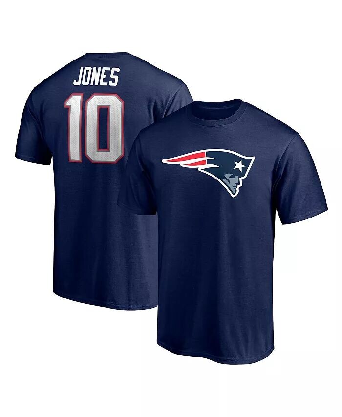 

Мужская темно-синяя футболка Mac Jones New England Patriots Player Icon Fanatics