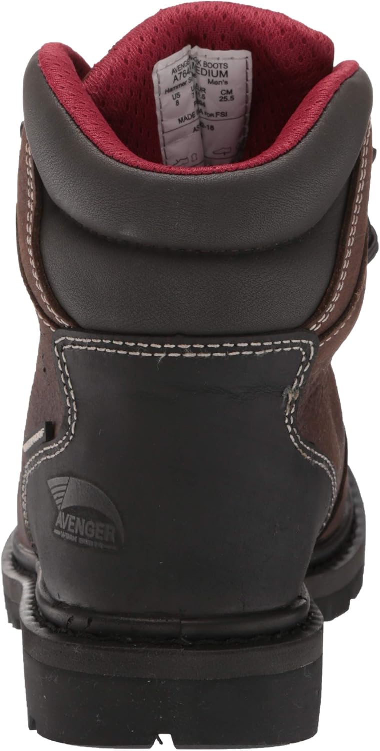 FSI FOOTWEAR SPECIALTIES INTERNATIONAL мужские 6" кожаные ботинки с углеродным носком, водонепроницаемые, защищающие от электричества, противоскользящие, коричневый — фото 3