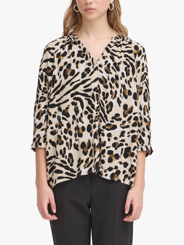 

Рубашка с анималистичным принтом Marrakech ICHI, Caribou/Multi