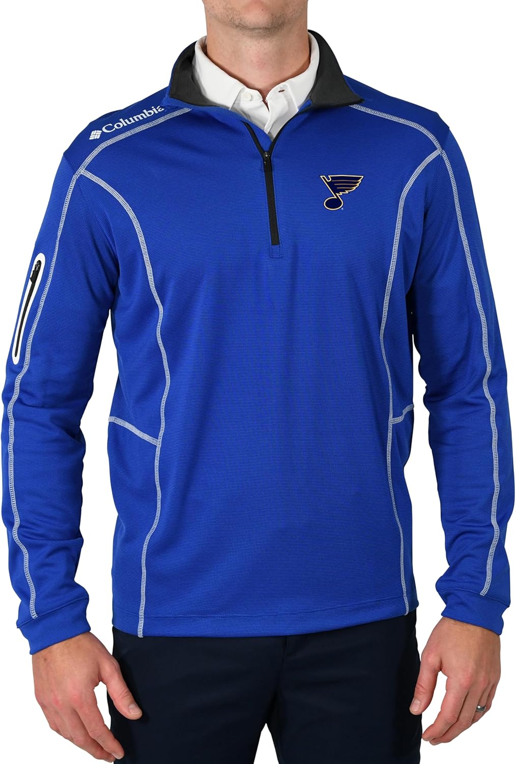 

Columbia St. Louis Blues Golf мужская толстовка Shotgun 1/4 Zip, Navy