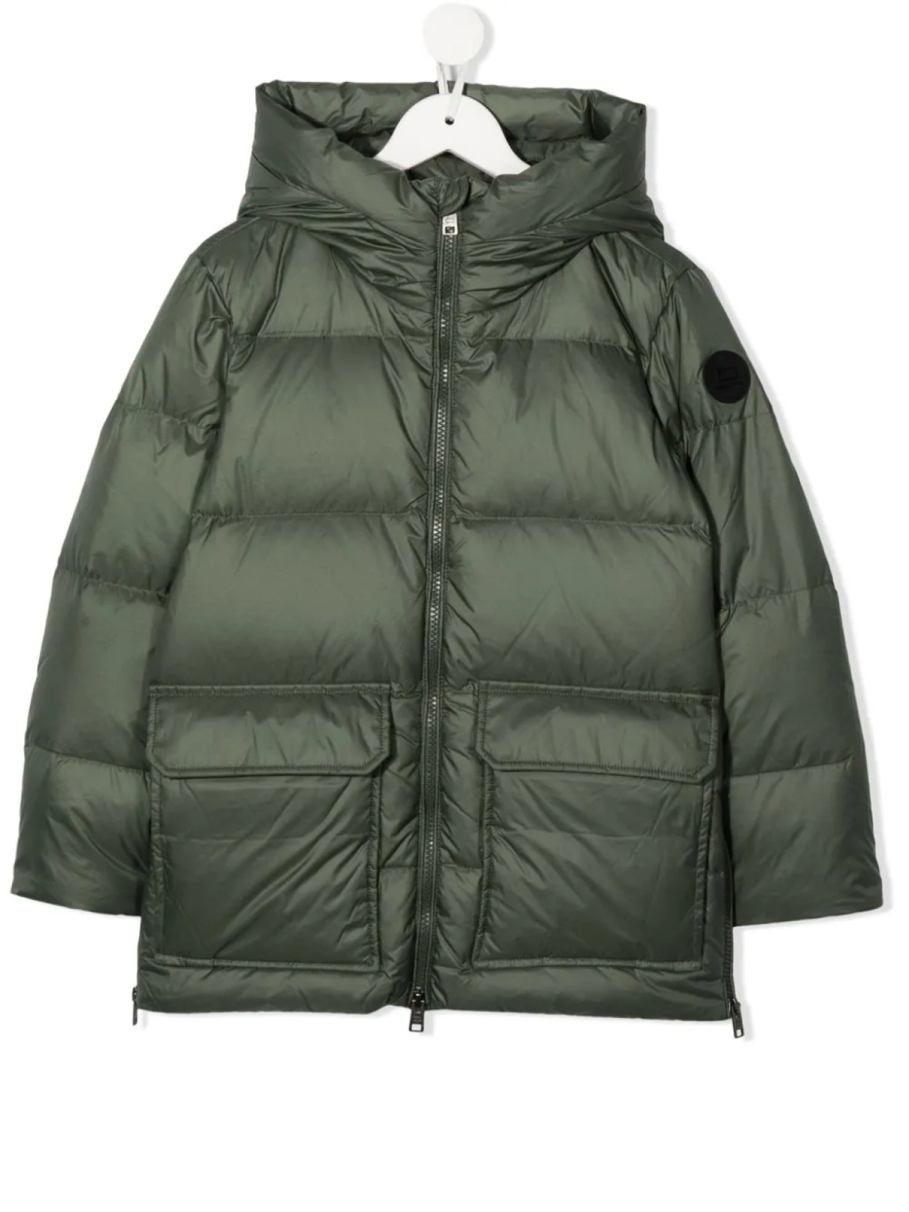 

Стеганый пуховик Woolrich Kids, зеленый