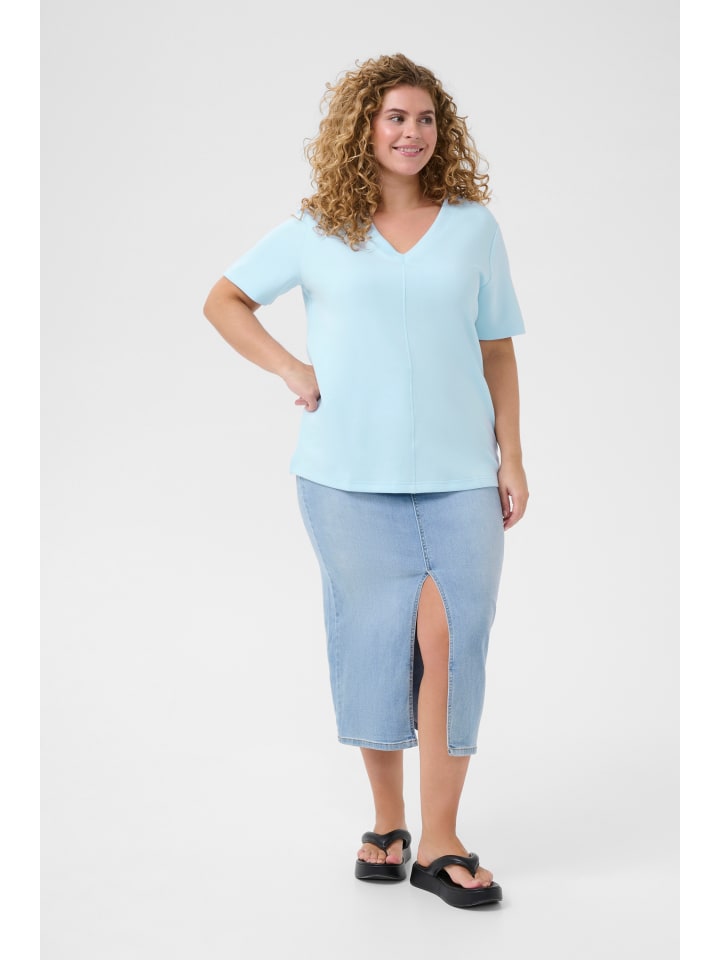 

KAFFE curve Футболка KCannita свободного кроя цвета «Нантакетский бриз»