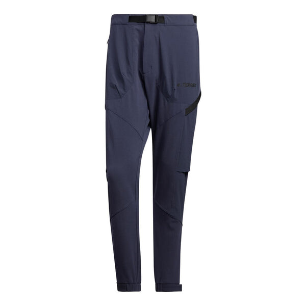 

Спортивные штаны Men's adidas Terrex Voyg Pants Solid Color Embroidered Logo Sun Protection Sports Pants/Trousers/Joggers Blue, синий