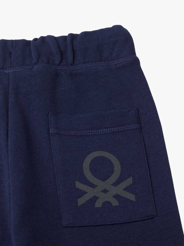 Детские флисовые спортивные штаны Benetton, Night Blue — фото 3
