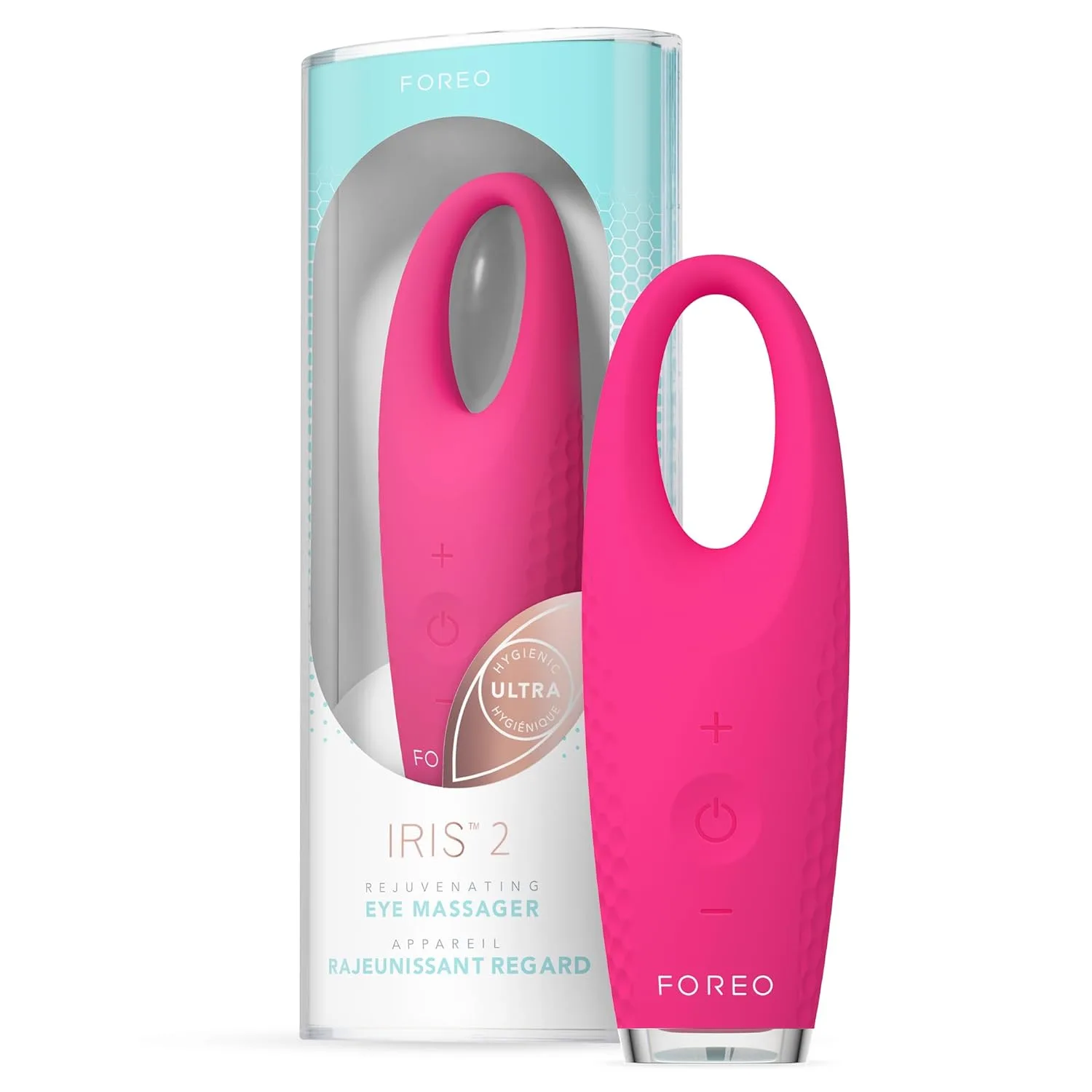 Foreo Iris 2 массажер для глаз для лимфодренажа | Устранение темных кругов и мешков под глазами | Улучшенное впитывание крема для век | Уменьшение морщин и отечности | Fuchsia, Fuchsia