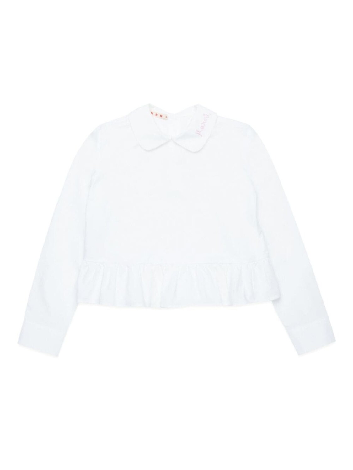 

Marni Kids рубашка с логотипом, белый