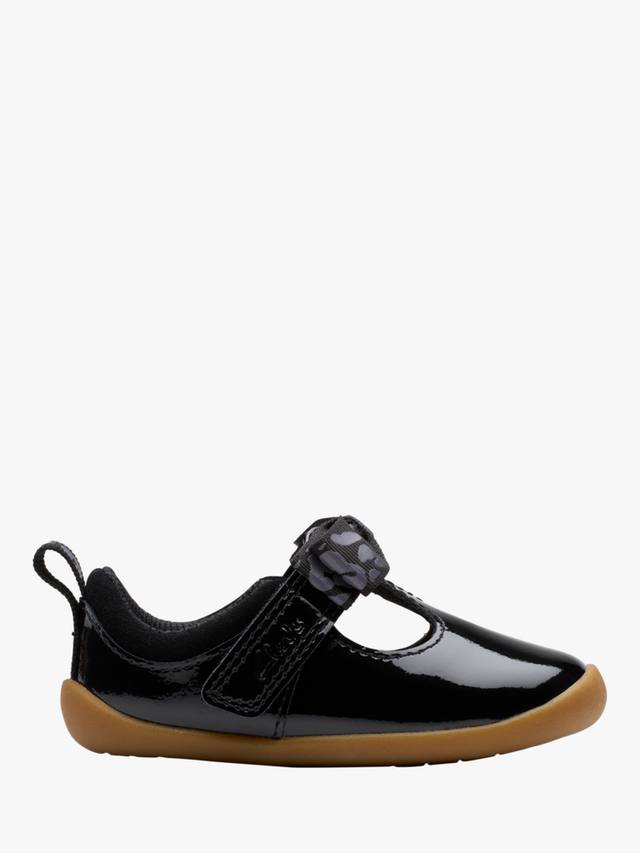 

Детские кожаные ботинки Roamer Trim T Clarks, Black Patent