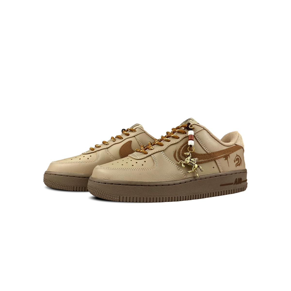 Nike Кроссовки для скейтбординга Air Force 1 Lv8 Abrasion Resistant Low top Unisex Wheat — фото 4