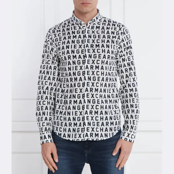 

Рубашка узкого кроя Armani Exchange, белый