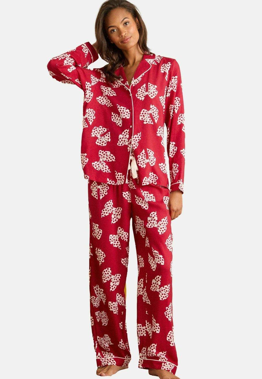 

Пижамный комплект Love & Roses SET , Red And White Bow Print/Red
