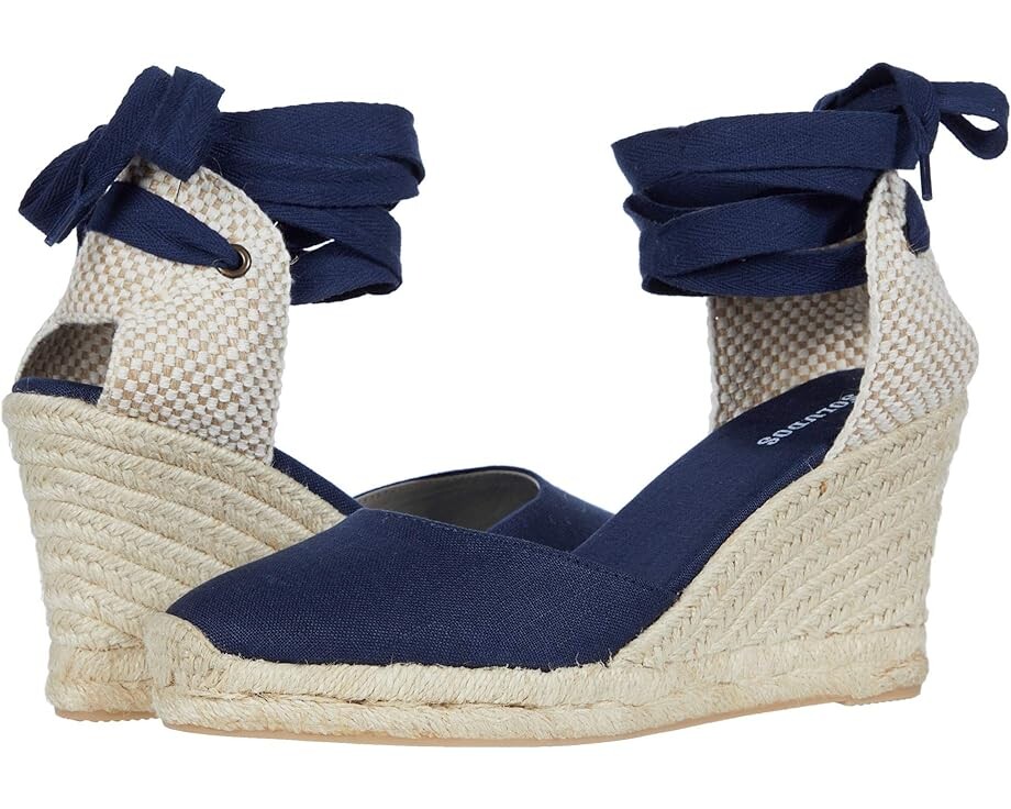 

Туфли Soludos Classic Tall Wedge, цвет Midnight Blue