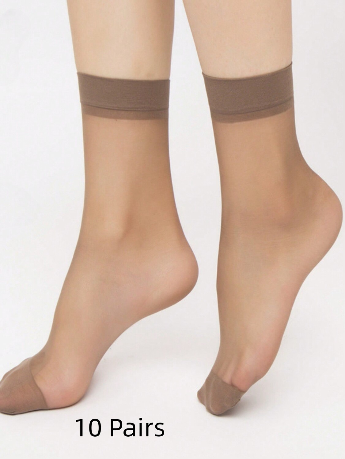 

10 пар женских колготок с кристаллами кофейного цвета, модных и универсальных, подходящих для ежедневного использования, коричневый цвет