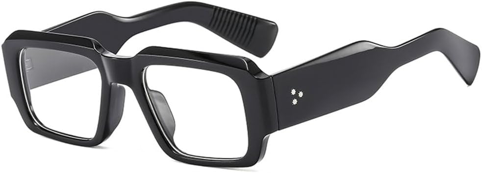 

Ретро минималистичные солнцезащитные очки с защитой от солнца, популярные модные солнцезащитные очки для женщин, черные с прозрачными линзами, один размер TYUVIVO, Black Clear