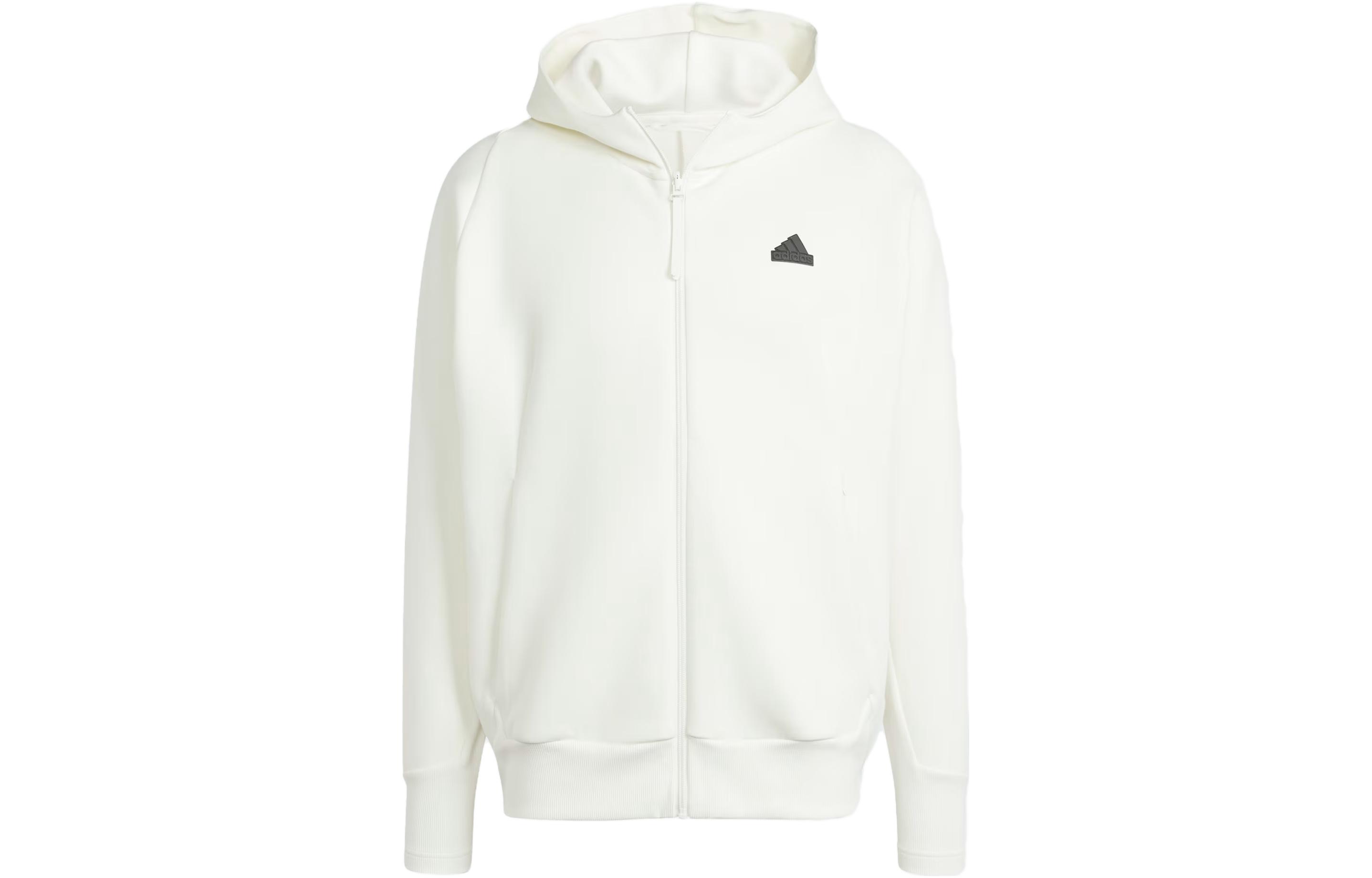 

Adidas With AdiClub Z.N.E. Premium Full-Zip Hooded Track Jacket, Ecru
