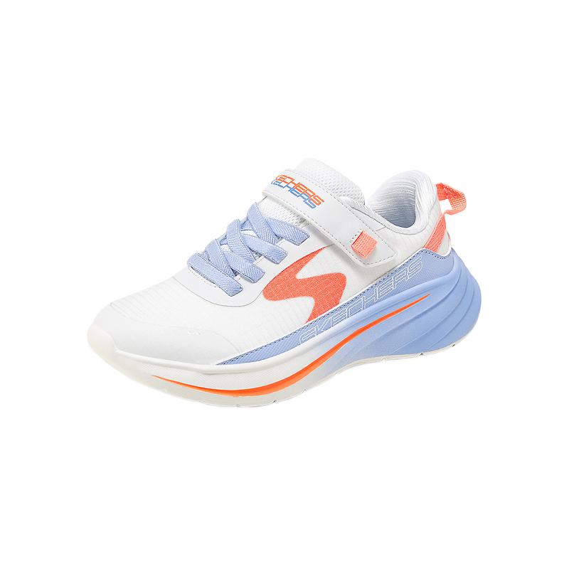 Skechers Kids Дышащие низкие детские кроссовки белого и синего цвета — фото 2