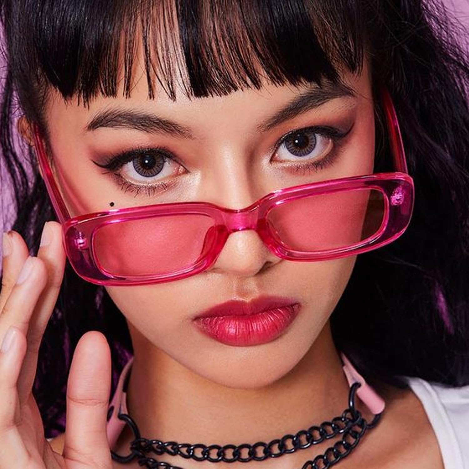 

SUNOVELTIES Набор из 40 прямоугольных солнцезащитных очков для женщин в стиле ретро, ​​цветные квадратные очки, винтажные очки 90-х годов, универсальные для взрослых, 40 Mixed Color a