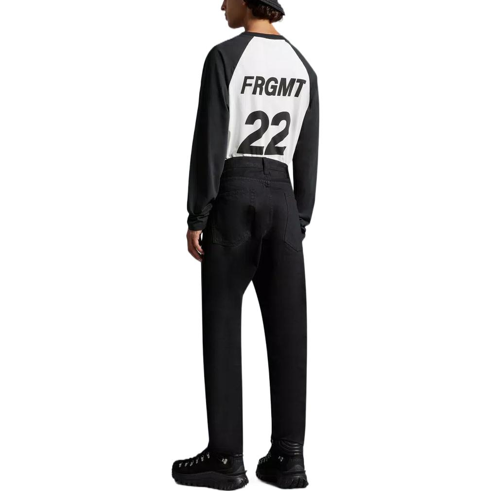 Genius X Fragment Hiroshi Fujiwara Logo Вышитые Штаны Moncler, Черный — фото 4