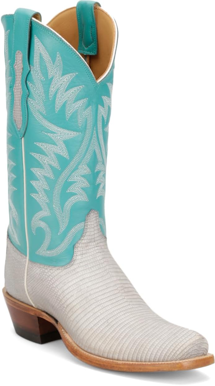 

Мужские вестерн-бутсы Justin Kimble 13 Ring Lizard - премиальная кожа, квадратный носок, ортопедическая стелька, мастерское исполнение, серый