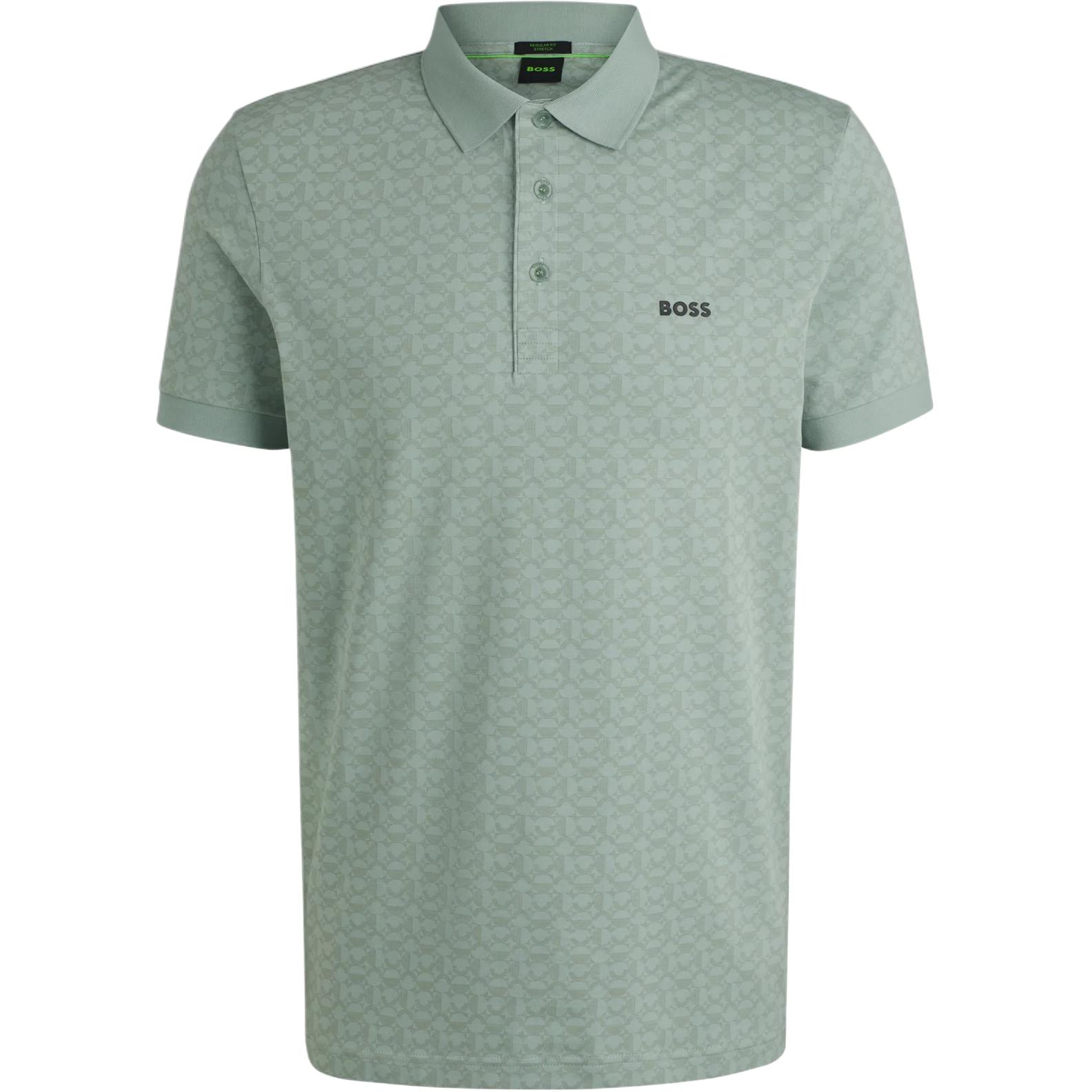 

Boss All Over Patterned Paddy Polo Shirt HUGO BOSS, светло-зеленый