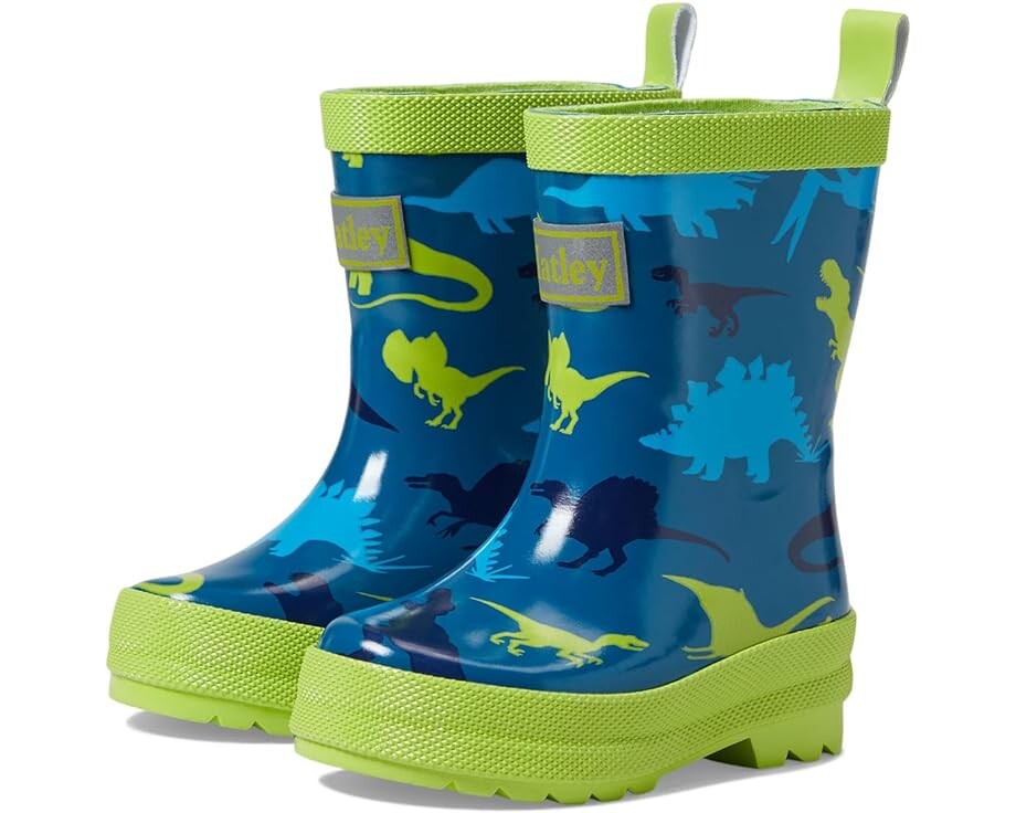 

Ботинки Hatley Real Dinos Shiny Rain Boots, синий