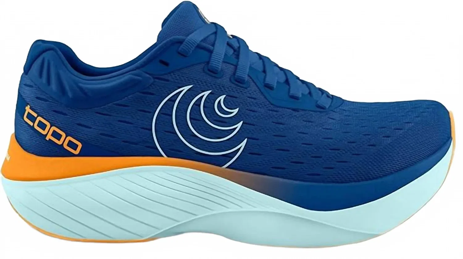 Topo Athletic Мужские беговые кроссовки Atmos сине-оранжевого цвета