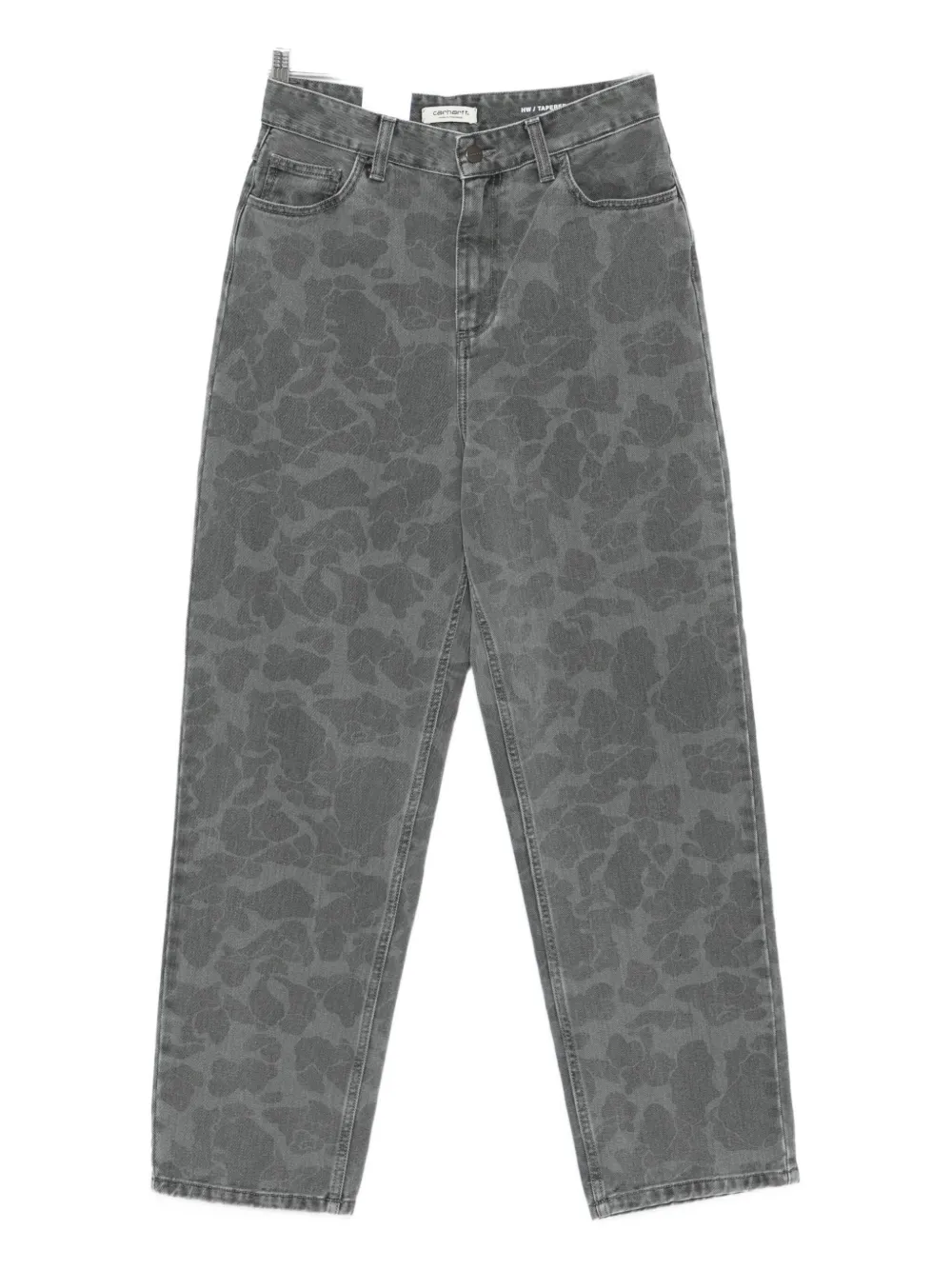 

Прямые джинсы с камуфляжным принтом CARHARTT WIP, серый