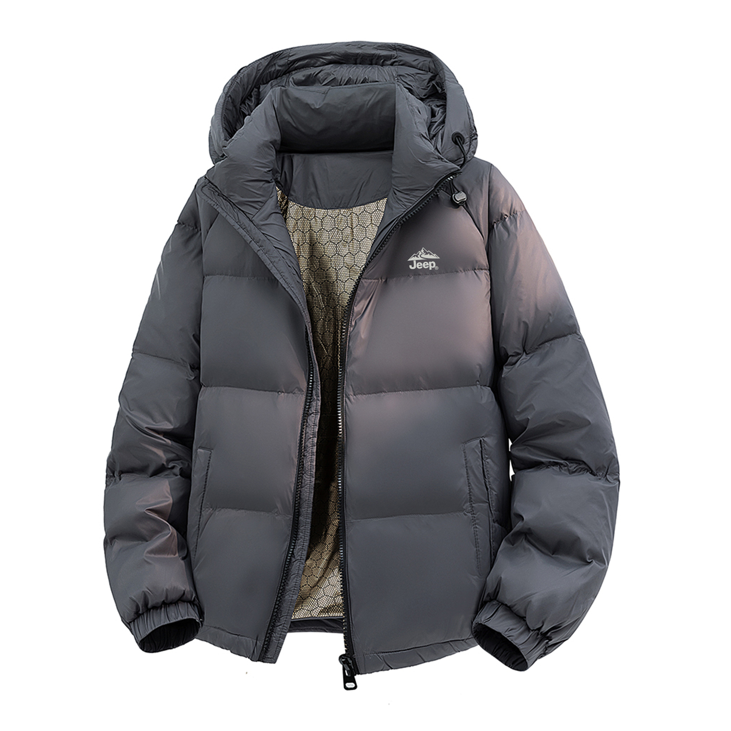 

Пуховик Unisex Hooded Thickened Jeep, темно-серый