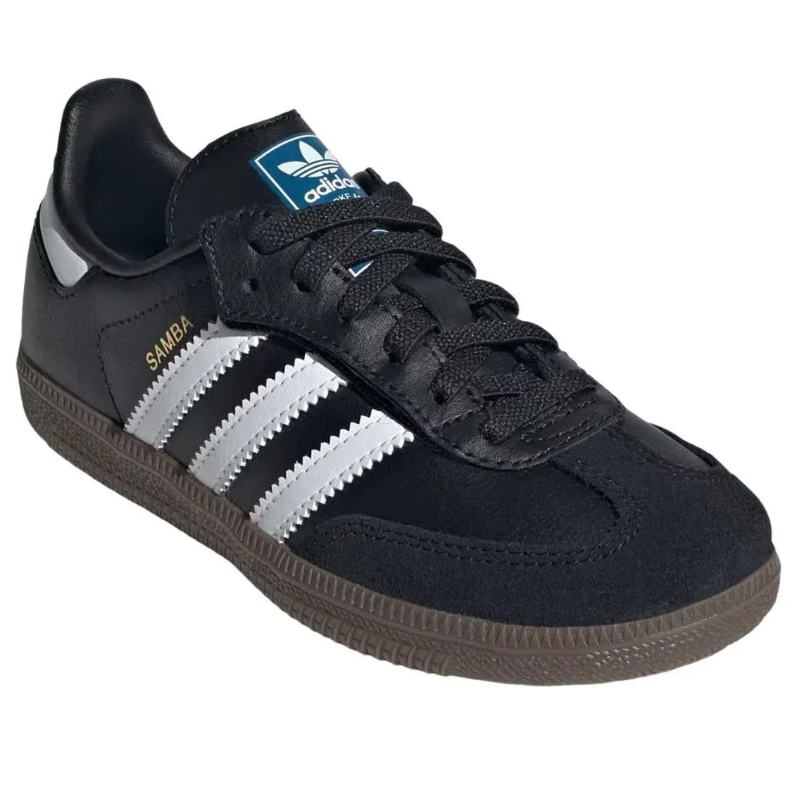 Кроссовки Adidas Samba OG Elastic Lace 'Black White' JQ6390, черный — фото 4