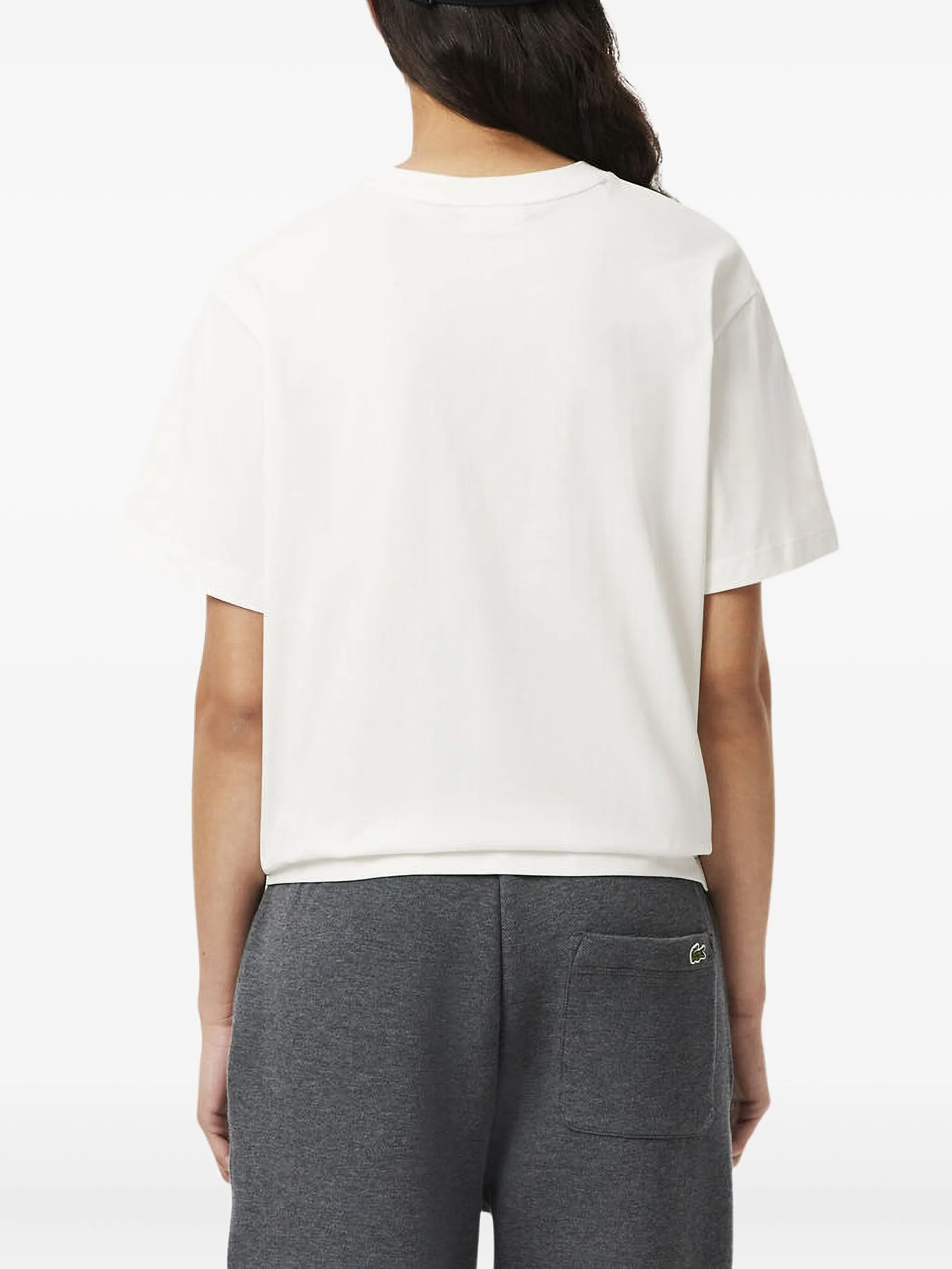 

Футболка с вышитым логотипом Lacoste, белый