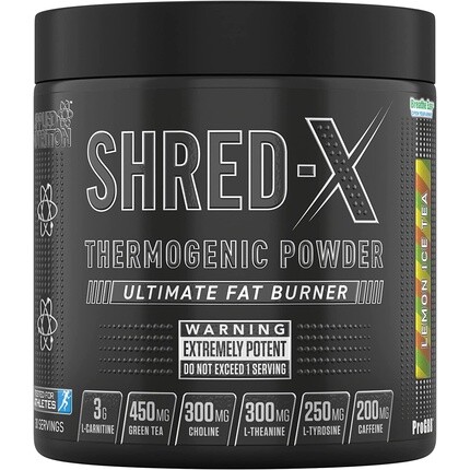 

Applied Nutrition Shred X Fat Burner ABE All Black Everything Термоконтроль веса Лимонный чай со льдом 300 г — 30 порций